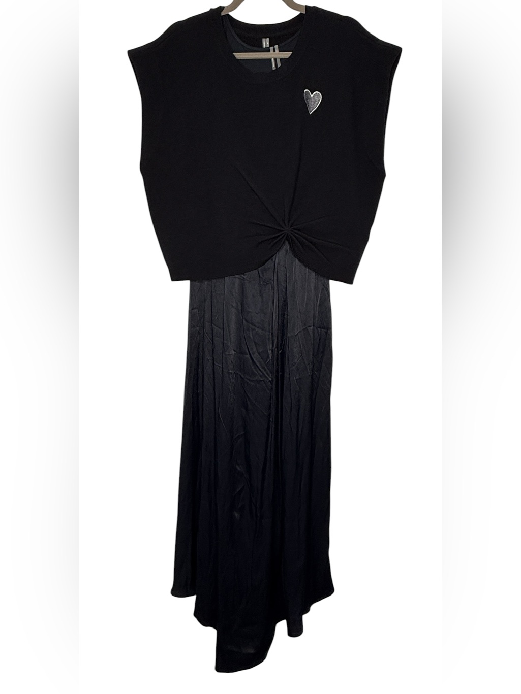 Nwt Sz Xl Anthropologie The Gemini Twofer Sweater & Dress Set Embroidered Heart